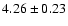 $ 4.26 \pm 0.23 $