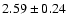 $ 2.59 \pm 0.24$