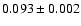 $0.093 \pm 0.002 $