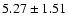 $5.27\pm1.51$