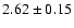 $2.62\pm0.15$