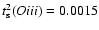 $t^{2}_{\rm s}(O {\sc iii})= 0.0015$