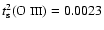$t^{2}_{\rm s}(\mbox{O {\sc iii}})= 0.0023$