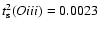 $t^{2}_{\rm s}(O {\sc iii})= 0.0023$