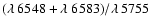 $(\lambda~6548 + \lambda~6583)/\lambda~5755$