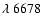 $\lambda~ 6678$