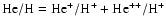 ${ \rm He/H = He^{+}/H^{+} +
He^{++}/H^{+}}$