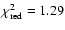 $\chi^2_{\rm red}=1.29$