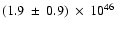 $(1.9~\pm~0.9)~\times~ 10^{46}$