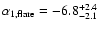 $\alpha_{\rm 1,flare}=-6.8^{+2.4}_{-2.1}$
