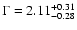 $\Gamma=2.11_{-0.28}^{+0.31}$