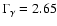 $\Gamma_\gamma=2.65$