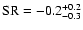 ${\rm SR} = -0.2^{+0.2}_{-0.3}$