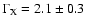 $\Gamma_{\rm X} = 2.1\pm0.3$