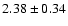 $2.38 \pm 0.34$