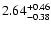 $\rm 2.64_{-0.38}^{+0.46}$