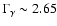 $\Gamma_\gamma \sim 2.65$