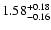 $\rm 1.58^{+0.18}_{-0.16}$