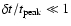 $\delta t / t_{\rm peak} \ll 1$