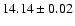 $14.14\pm0.02$