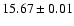 $15.67\pm0.01$