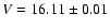$V=16.11\pm0.01$