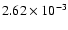 $2.62 \times10^{-3}$