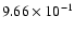 $9.66 \times10^{-1}$