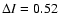 $\Delta
I=0.52$