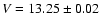 $V=13.25\pm0.02$