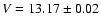 $V=13.17\pm0.02$