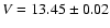 $V=13.45\pm0.02$