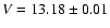 $V=13.18\pm0.01$