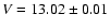 $V=13.02\pm0.01$