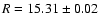 $R=15.31\pm0.02$