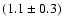 $(1.1\pm 0.3)$