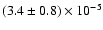 $(3.4\pm 0.8)\times 10^{-5}$
