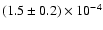 $(1.5\pm 0.2)\times 10^{-4}$