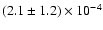 $(2.1\pm 1.2)\times 10^{-4}$