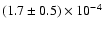 $(1.7\pm 0.5)\times 10^{-4}$