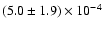 $(5.0\pm 1.9)\times 10^{-4}$