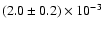 $(2.0\pm 0.2)\times 10^{-3}$