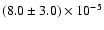$(8.0\pm 3.0)\times 10^{-5}$