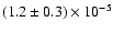 $(1.2\pm 0.3)\times 10^{-5}$