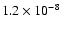 $1.2\times 10^{-8}$