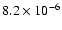 $8.2\times 10^{-6}$