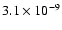 $3.1\times 10^{-9}$