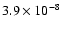 $3.9\times 10^{-8}$