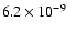 $6.2\times 10^{-9}$
