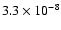 $3.3\times 10^{-8}$